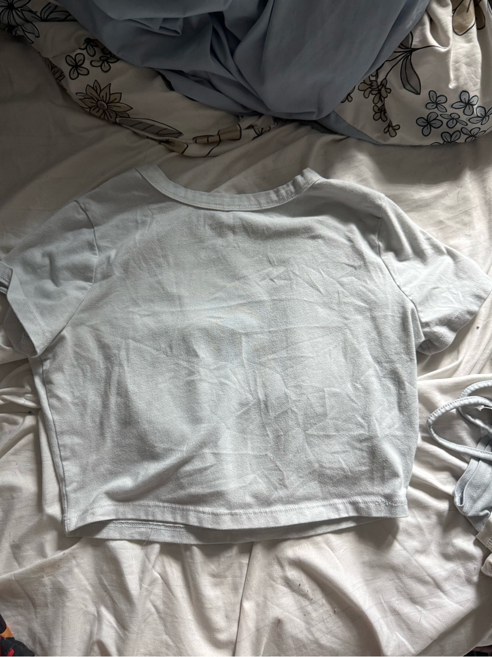 wild fable Pale Gray Cropped Tee